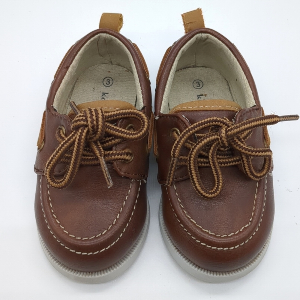 Koala Kids Baby Boy Brown Dress Shoes Sz 3
